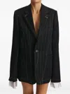 Cuanna Avva Contrast-stitching Blazer In Black