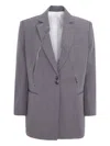 Cuanna Brad Notched Blazer In Gray
