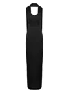 Cuanna Cara Spaghetti-strap Split Maxi Dress In Black