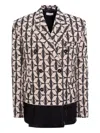 Cuanna Double-breasted Patterned Jacket In Multi