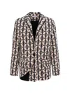 Cuanna Geometric-print Asymmetric Jacket In Multi
