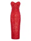 Cuanna Karlie Sequin-embellishment Midi Dress In Red