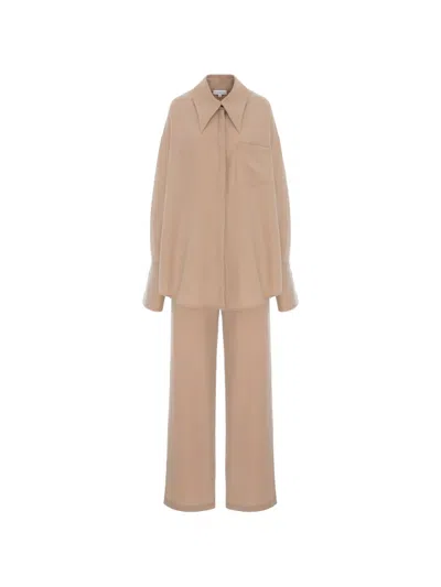 Cuanna Margie Suit Wide-leg Jumpsuit In Neutral