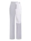 Cuanna Mark Pinstripe-panel Trousers In Multi