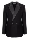 Cuanna Midi Double-breasted Blazer In Black