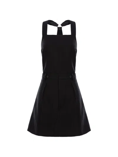 Cuanna Patty Pinafore Dress In Black