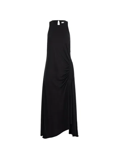 Cuanna Ruched Sleeveless Dress In Black