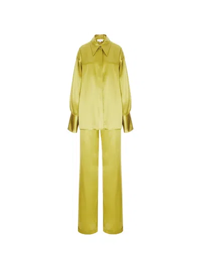 Cuanna Silk Pajamas In Green