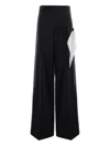Cuanna Tyra Stripe-detail Trousers In Black
