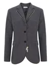 Cuanna Wanda Zip-up Jacket In Gray
