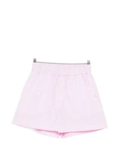 Cuantico Striped Buttoned Shorts In Pink