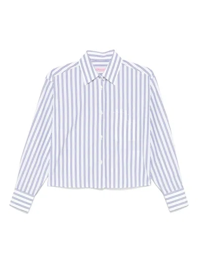Cuantico Short Boyfriend Shirt In Blue
