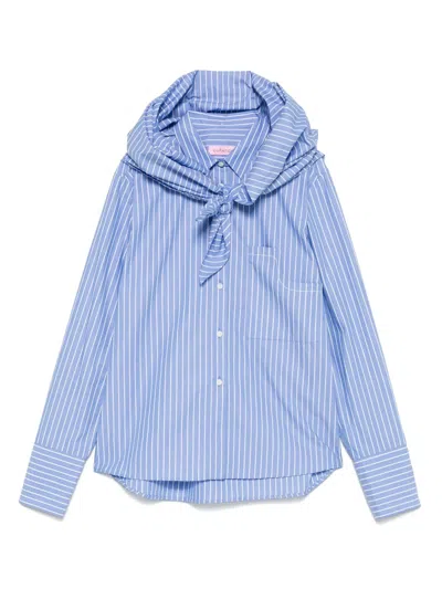 Cuantico Multifunctional Foulard Shirt In Blue