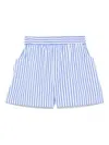 Cuantico Vertical Stripe Shorts With Elastic Waistband In Blue