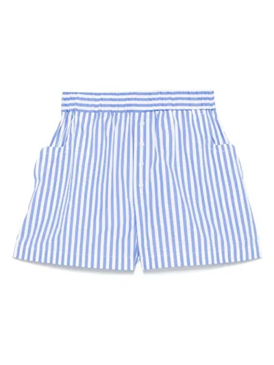 CUANTICO CUANTICO VERTICAL STRIPE SHORTS WITH ELASTIC WAISTBAND