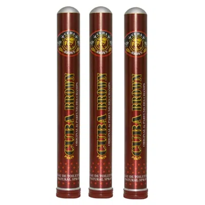 Cuba 1.17 oz Brown Eau De Toilette Spray For Men - Pack Of 3 In White