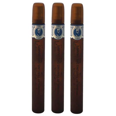 Cuba 1.2 oz Edt Spray Blue For Men- Pack Of 3 In White