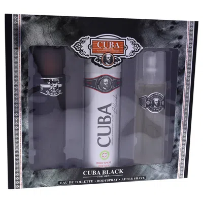 Cuba For Men - 3 Pc Gift Set 3.3oz Edt Spray, 3.3oz After Shave, 6.7oz Body Spray In Multi