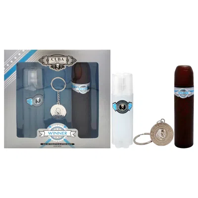 Cuba For Men - 3 Pc Gift Set 3.3oz Edt Spray, 3.3oz After Shave, Key Chain In Multi
