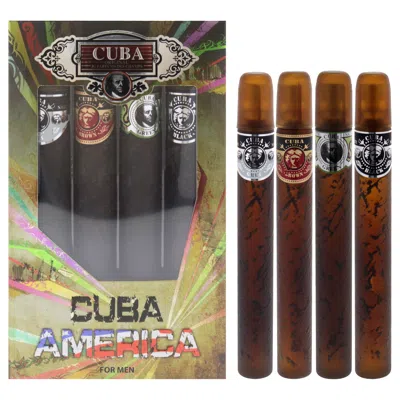 Cuba For Men - 4 Pc Gift Set 1.17oz Edt Spray Black, 1.17oz Edt Spray Green, 1.17oz Edt Spray Brown, 1.17 In Multi