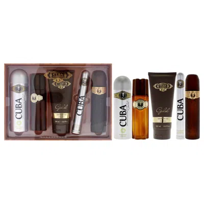 Cuba For Men - 5 Pc Gift Set 3.3oz Edt Spray, 1.17oz Edt Spray, 3.3oz After Shave, 6.7oz Body Spray, 6.7o In Multi
