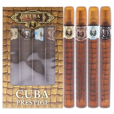 Cuba For Men 4 Pc Gift Set 1.17oz Classic Edt Spray, 1.17oz Black Edt Spray, 1.17oz Platinum Edt Spray, 1 In Multi