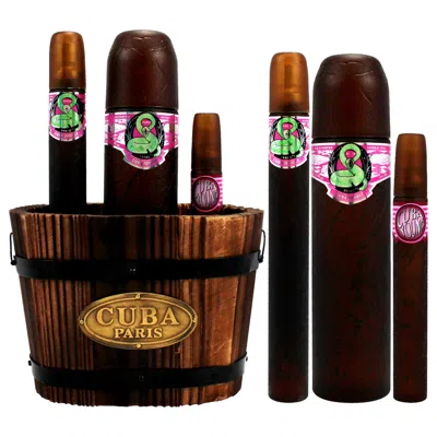 Cuba For Women - 3 Pc Gift Set 3.3oz Edp Spray, 1.17oz Edp Spray, 0.5oz Edp Spray In Multi