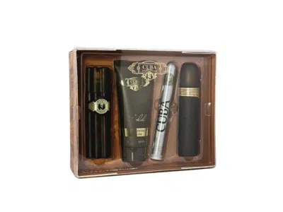 Cuba Gold 4 Pcs Set For Men: 3.3 Eau De Toilette Spray + 1.2 Eau De Toilette Spray + 3.3 After Shave