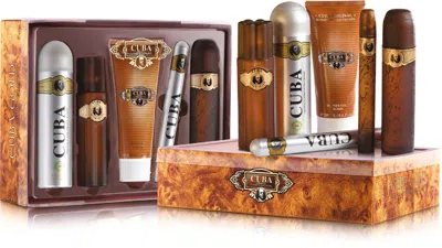 Cuba Gold 5 Pcs Set For Men: 3.3 Eau De Toilette Spray + 1.17 Eau De Toilette Spray + 3.3 After Shav