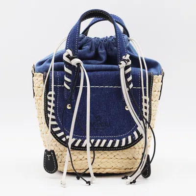 Cuba Lab Blue Denim Leather Habanera Satchels Bag