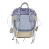Cuba Lab Light Blue Leather Habanera Satchels Bag In Blue