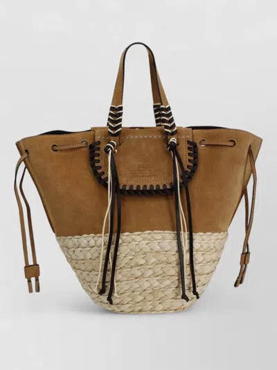 Cuba Lab Bolero Leather Tote Braided Handle Design