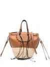 Cuba Lab Bolero Tote In Beige Raffia In Brown