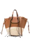 Cuba Lab Bolero Tote In Beige Raffia In Brown