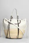 Cuba Lab Bolero Tote In Beige Raffia In White