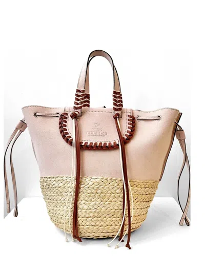 Cuba Lab Bolero Whipstitch-trim Tote Bag In Pink