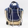 Cuba Lab Habanera Suede Denim Handbag In Blue Denim