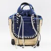 Cuba Lab Habanera Suede Denim Handbag In Blue Denim