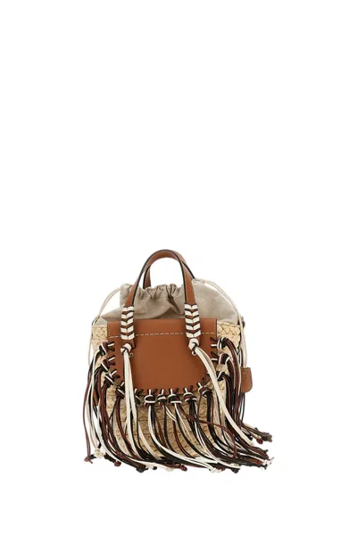Cuba Lab Brown Habanera Fringed Raffia Handbag