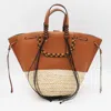 Cuba Lab Bolero Tote In Beige Raffia In Brown