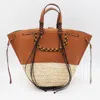 Cuba Lab Bolero Tote In Beige Raffia In Brown