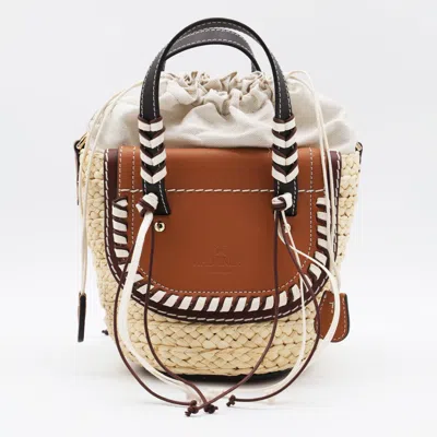 Cuba Lab Brown Leather Habanera Satchels Bag In Multicolor