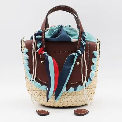 Cuba Lab Brown Leather Habanera Silk Satchels Bag