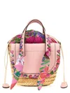 Cuba Lab Handbag With Woven Straw Base