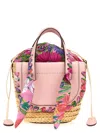 Cuba Lab Handbag With Woven Straw Base