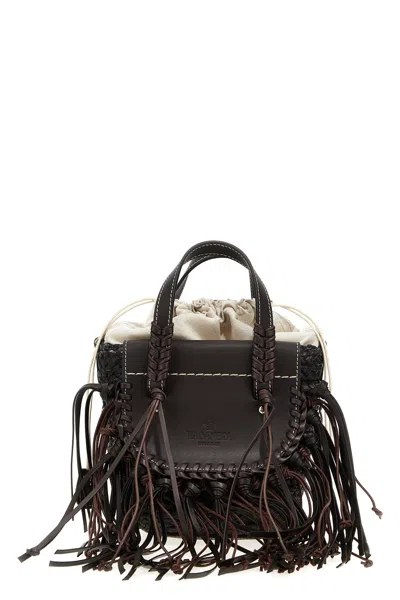 Cuba Lab 'habanera Fringes - Ebony' Handbag In Brown