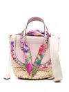 Cuba Lab Handbag With Woven Straw Base