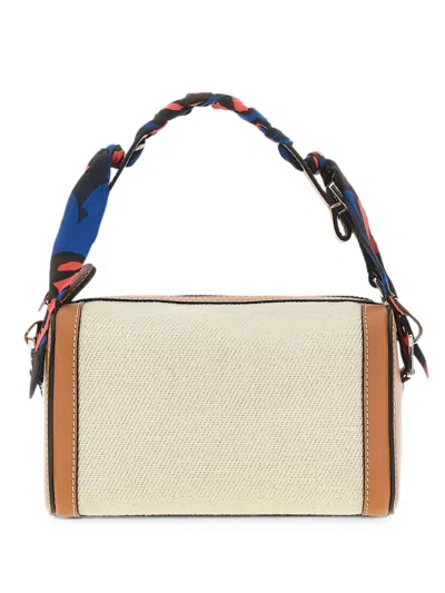 Cuba Lab Cubita Foulard Hibiscus Handbag In Brown