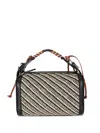 Cuba Lab Handbag In Leather And Raffia