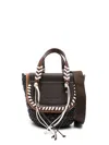 Cuba Lab 'habanera Fringes Ebony' Brown Tote Bag In Neutral